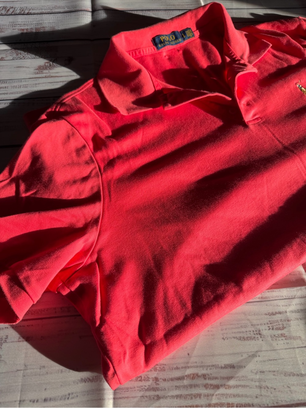 Ralph Lauren - Classic Fit - Coral Color Large Men’s Polo Shirt